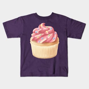 strawberry frosted cupcake Kids T-Shirt